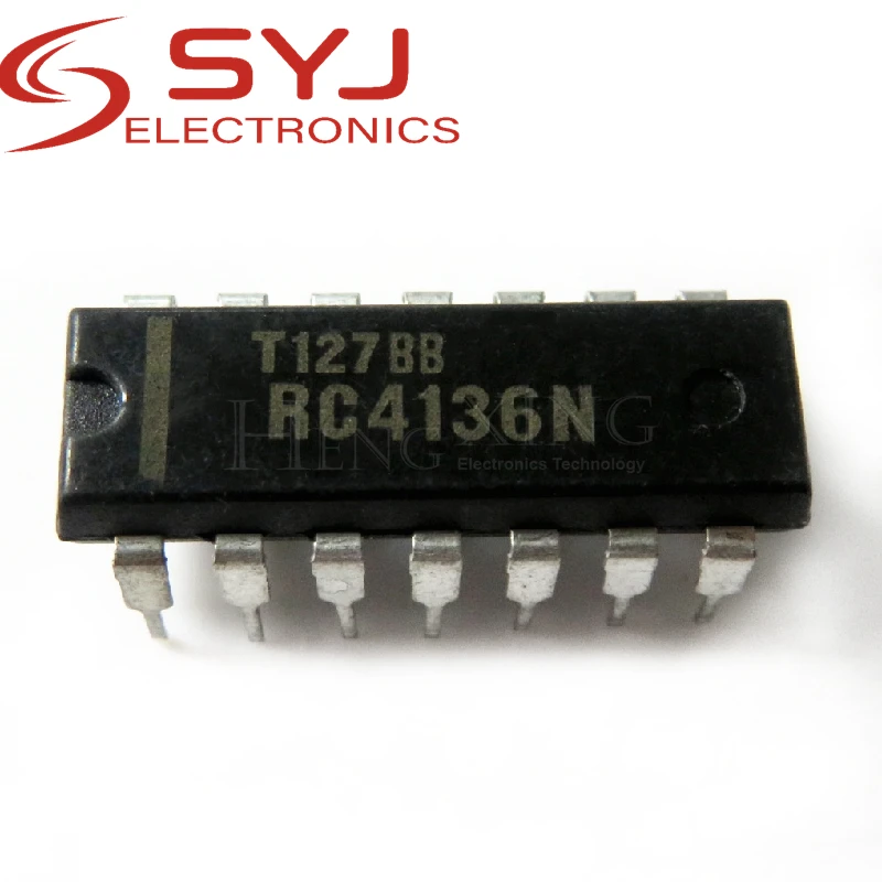 1pcs/lot RC4136N RC4136 XR4136 DIP-14 In Stock