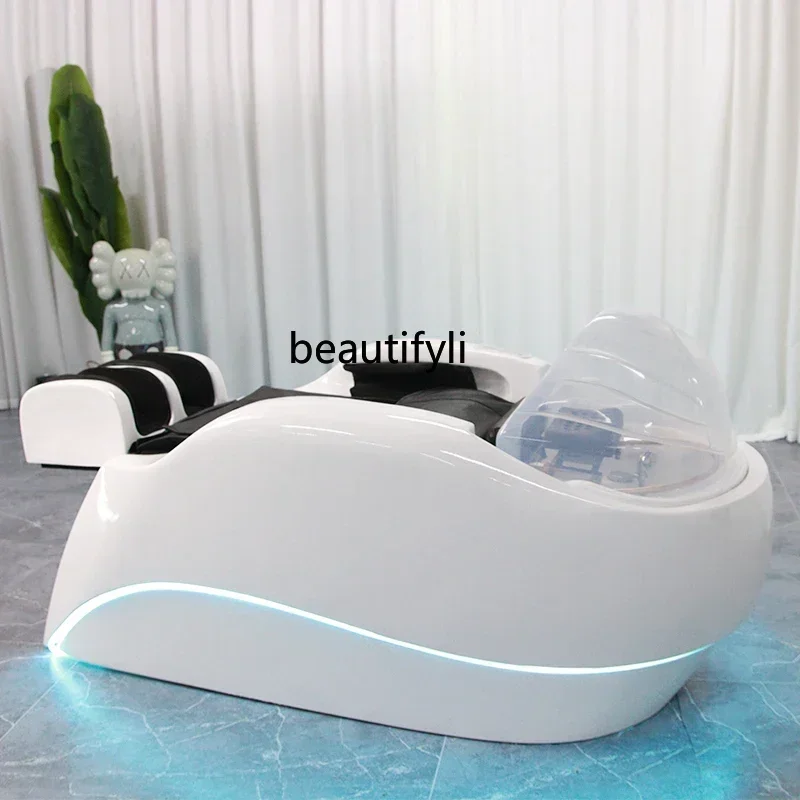 

zzAutomatic Massage Shampoo Bed Electric Head Therapy Bed Barber Shop Fumigation Water Circulation Shampoo Bed