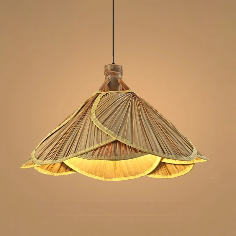 

Contemporary Bamboo Weaving Pendant Lamp Art Hot Pot Restaurants Bedroom Commercial Homestas Tea Room Light