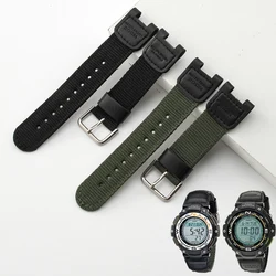 Nylon Watch Band para Casio, Strap Substituição, Sport Watchband, Pulseira Acessórios, SGW-100, SGW-100-1V, SGW-100-1VDF