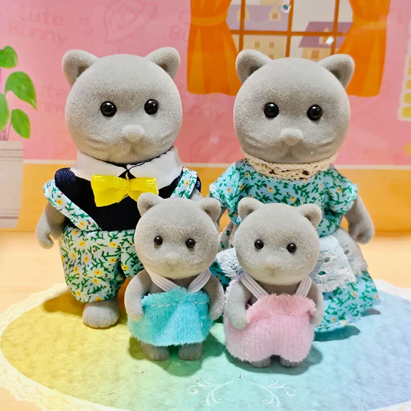 1:12 Simulation Forest Family doll accessories Reindeer Panda Dollhouse Figures Miniature Furniture Kitchen Accessories