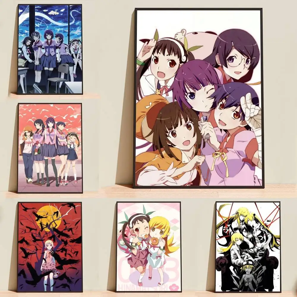 S-Shinobu Anime O-Off And Monster Poster High Quality Dorm Living Room Aesthetic Wall Decoration Painting Stickers Gift