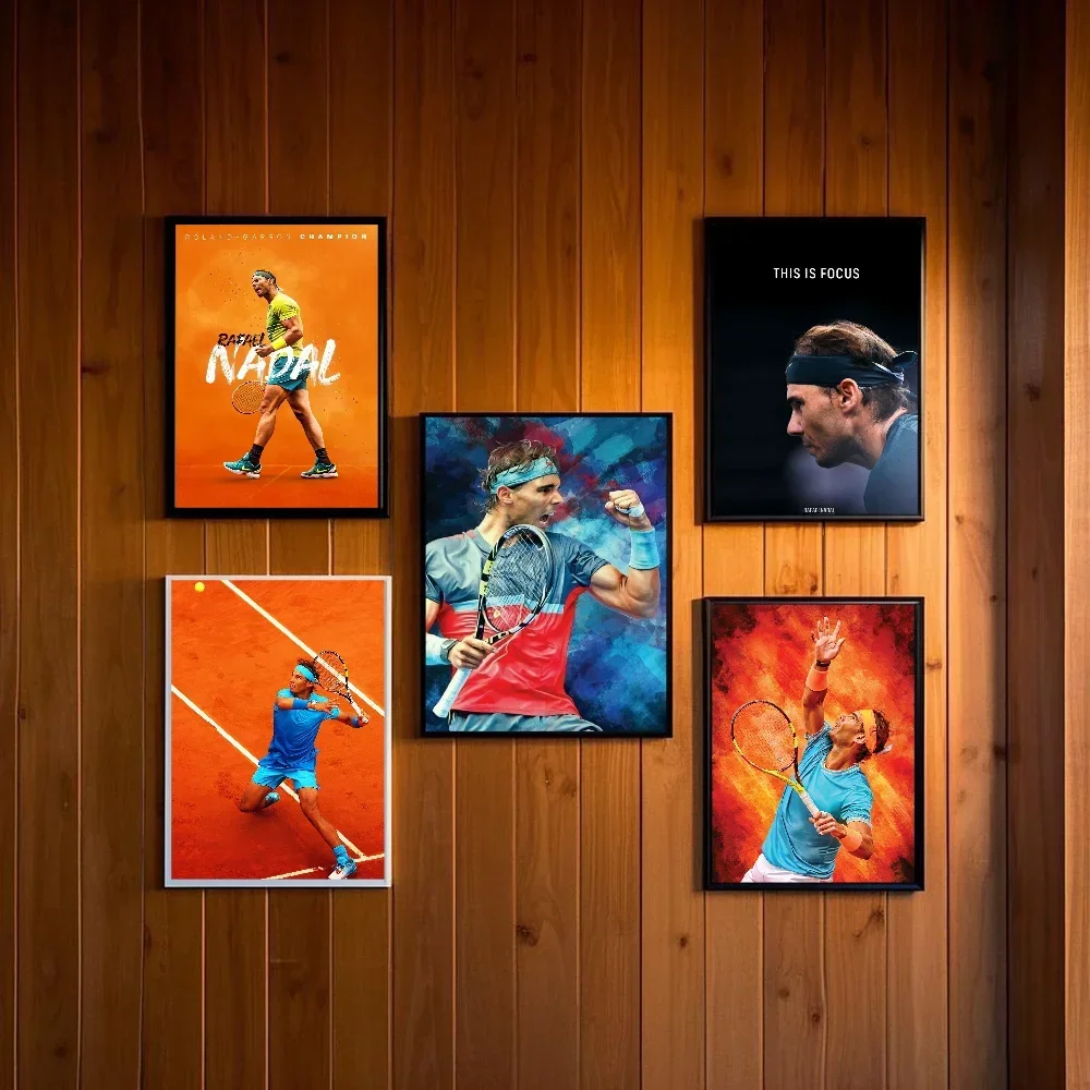 Póster artístico de tenis Rafael Nadal para pared, hogar, sala de estar, dormitorio, Bar, decoración estética, pintura en lienzo, decoración estética para habitación