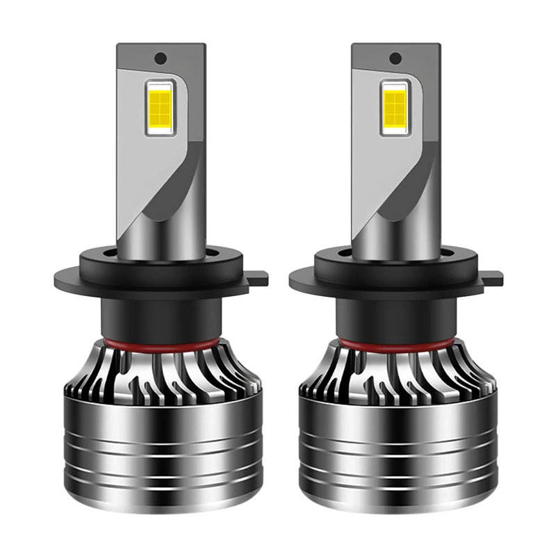 Dualvision 2PCS Feux de voiture H7 H4 H1 9006 H11 9005 H8 H9 Super lumineux LED Phare avant Faisceau haut et bas Feux antibrouillard Ampoule blanche 6000K 12V