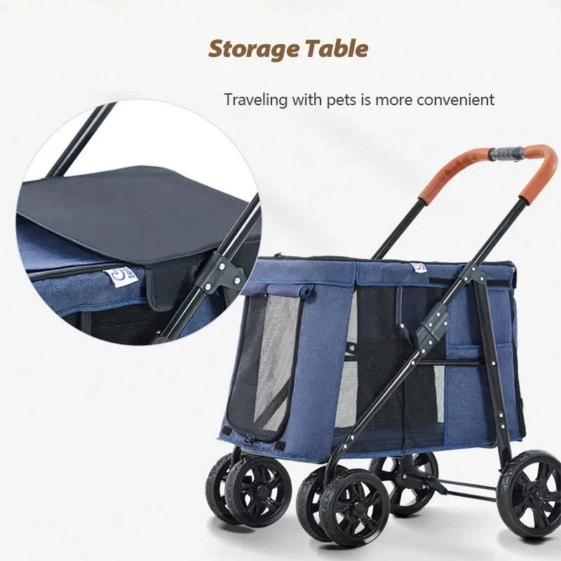 For large dogs, foldable outdoor, with storage, trolley