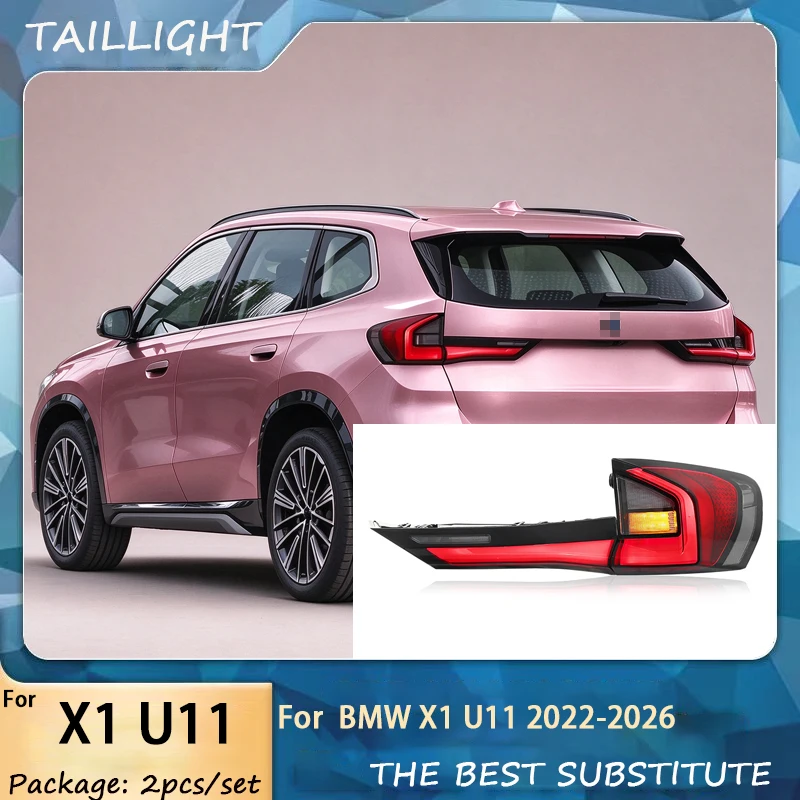 Car Light For BMW X1 U11 2022-2026 New Design Tail Lights, LED Day Running Lamp, Dynamic Turn Signal Rear Taillight Assembly