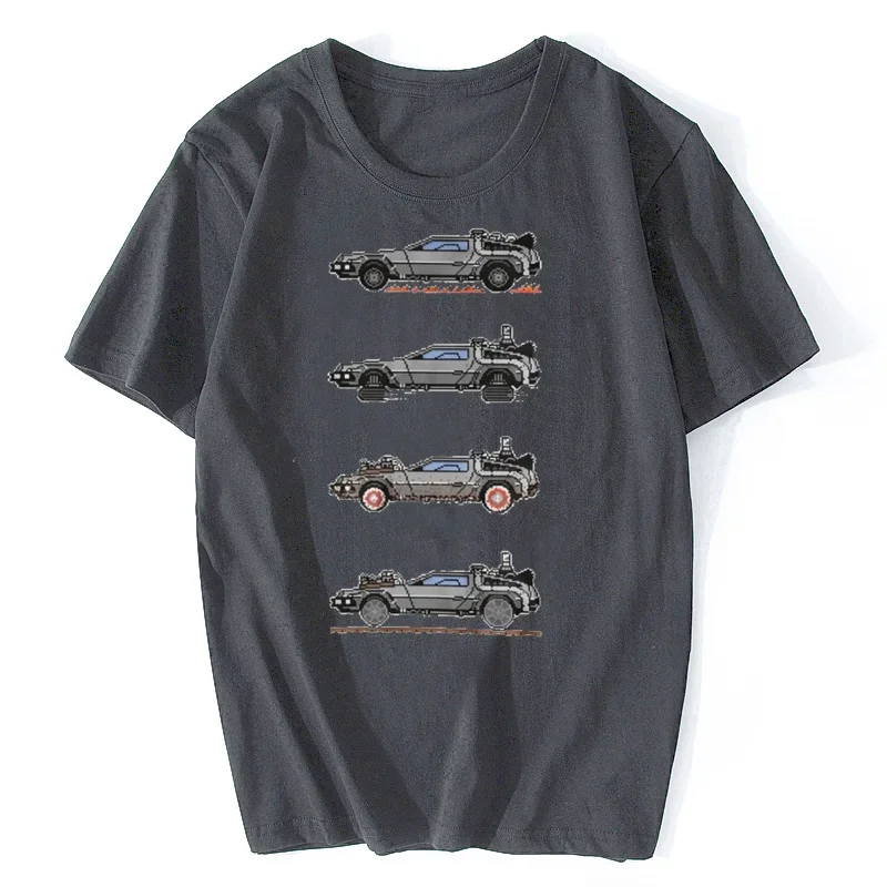 New Men Brand Clothing Tees Casual 88MPH UNISEX T-SHIRT Back To The Future Tribute Delorean Pixel T-Shirt Oversize Streetwear