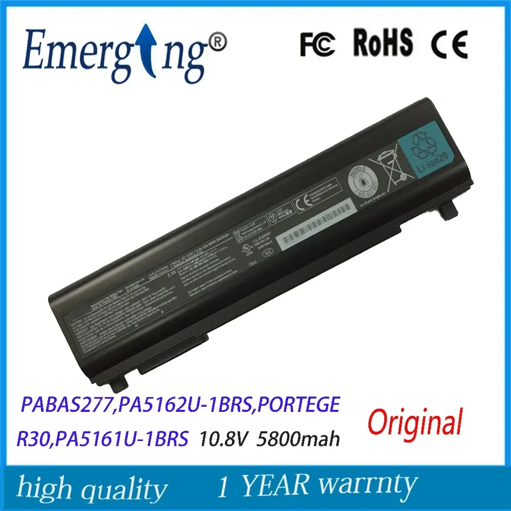 

10.8V 66Wh New Laptop Battery for Toshiba PABAS277 PA5162U-1BRS PORTEGE R30 R30-AK03B R30-A-137 R30-A-19Q PA5161U-1BR