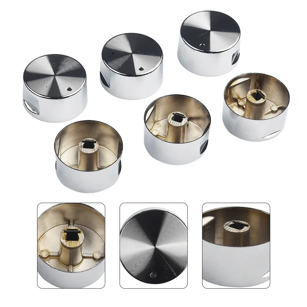 4/6PCS Rotary Switch Knob For Gas Stove Rotary Switches Cooker Part Zinc Alloy Handles For Gas Stove Ovens Kitchen Accessories