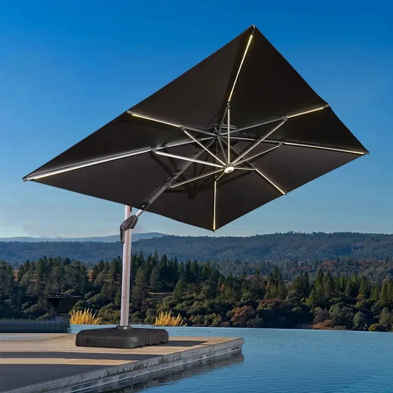 

Double tops outdoor sun shade uv garden umbrella high wind large umbrellas rainproof roma hanging outdoor umbrella