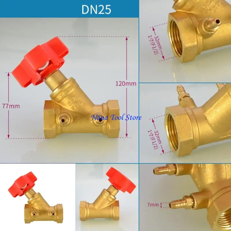 

31GJ Heavy Duty Brass Thermostatic Balancing Valves Precises Flows Adjustment Temperature Regulation for Home Heating