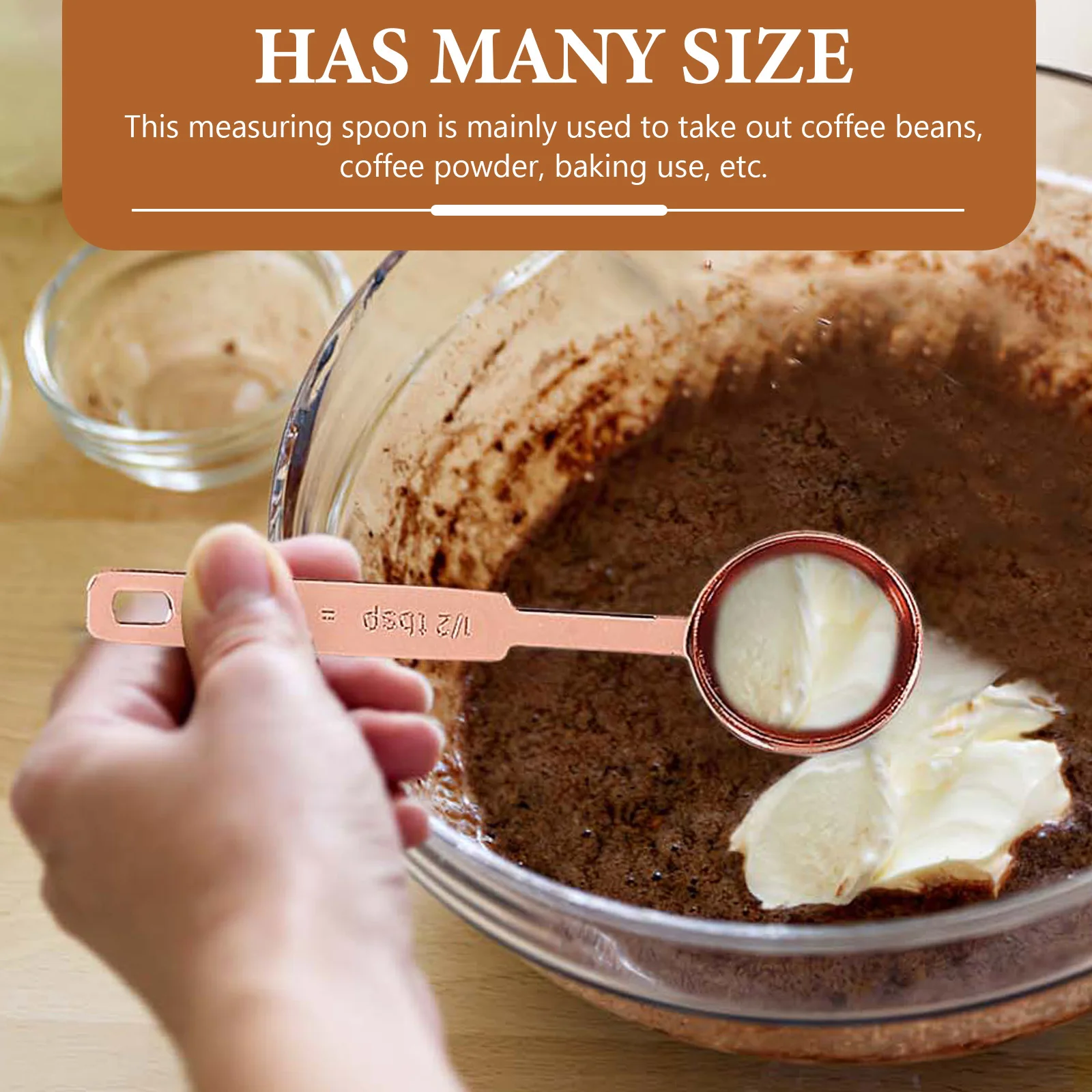

Measuring Cup Spoon Set Baking Spoons Kitchen Metal Tablespoon Measure Small Ruler for Scoops