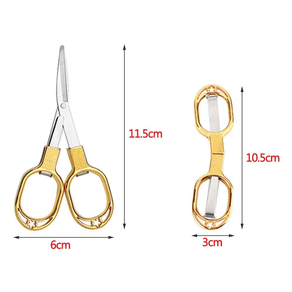 10PCS Stainless Steel Scissor High Quality Folding Scissors Fishing Line Cutter Stainless Steel Tackle Tool Cutting Wire