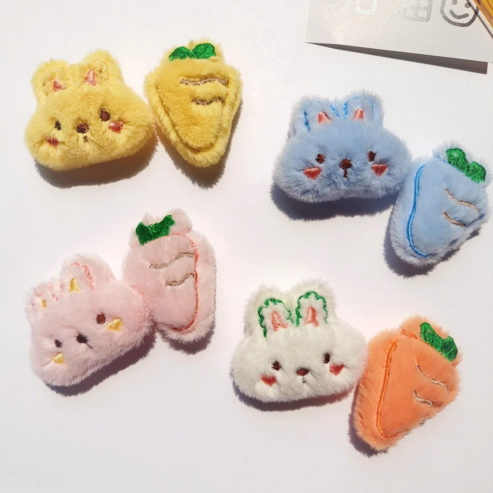 Handmade Cartoon Rabbit Dolls Padded Patches, Appliques for Clothes, Sewing Supplies, DIY Hair Decoration, 10 PCs/Lot
