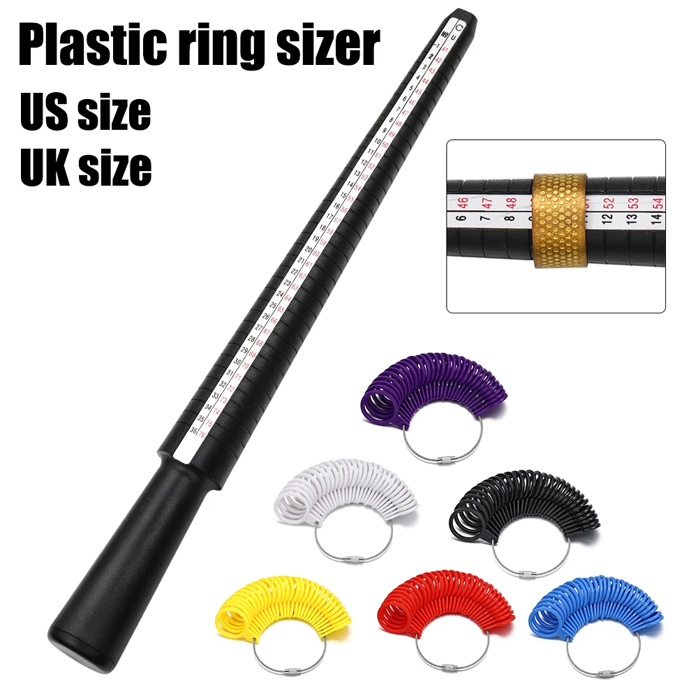 

1pcs Professional Jewelry Tools Ring Mandrel Stick Finger Gauge Ring Sizer Measuring UK/US Size For DIY Jewelry Size Tool Sets