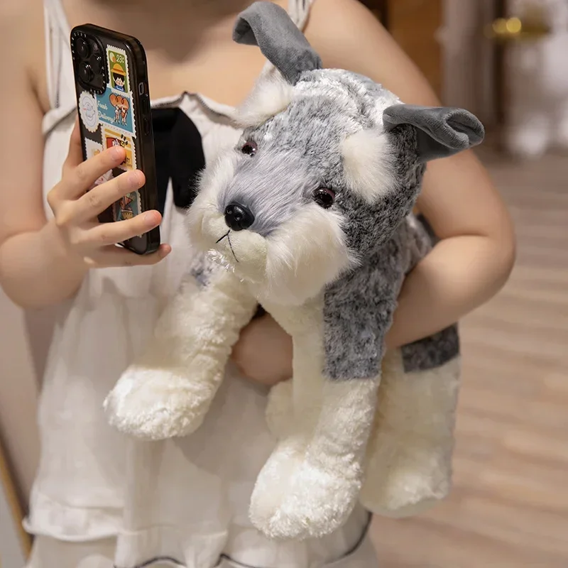 かわいいシュナウザーの犬のぬいぐるみ,子供のための子犬のぬいぐるみ