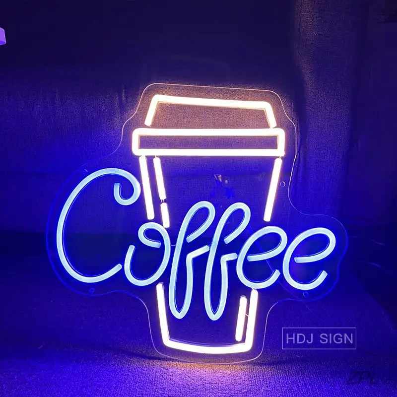 Coffee Neon Sign LED Neon Light Sign Wall Decoration for Cafe Coffee Shop  Wall Art Bar Shop Custom Coffee Decor Night Light