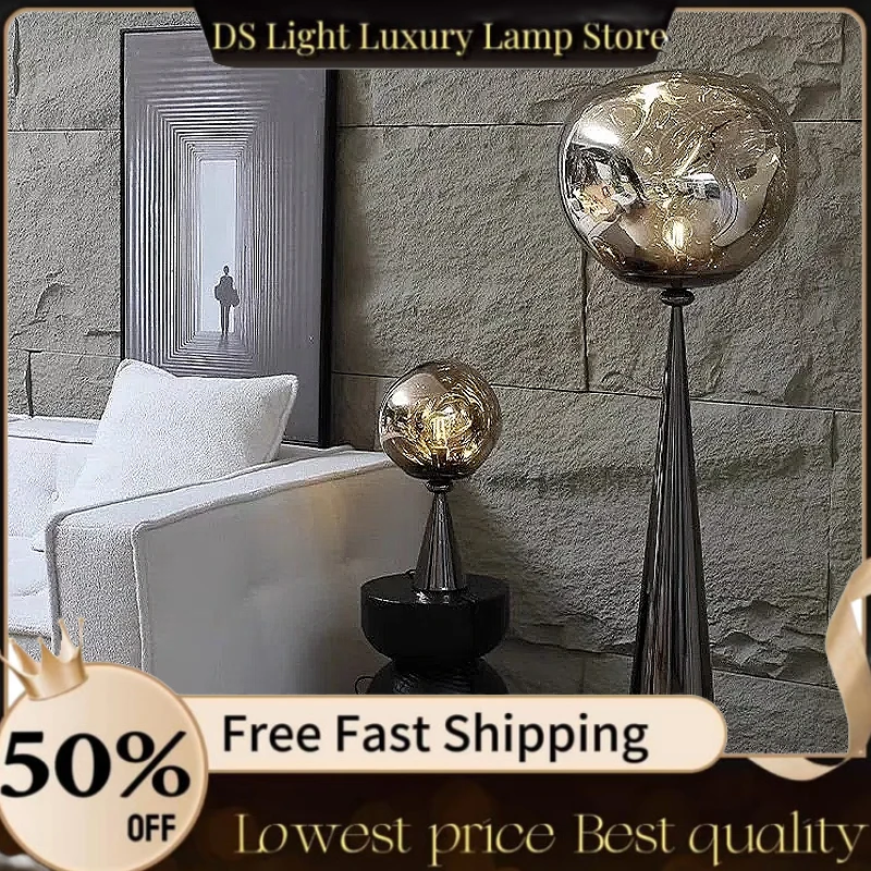 

Floor Lamp Black For Living Room Bedroom Post-Modern Corner Floor Lamps With Smoke Gray Shade Standing Lights Table Lamp