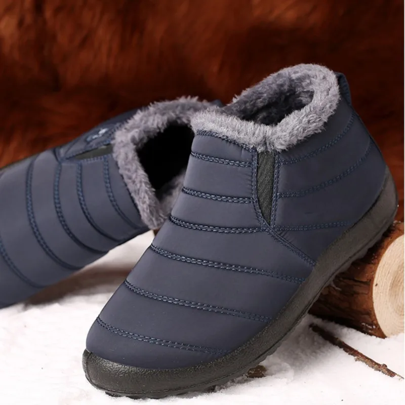 Snow Men Boots Casual Shoes Man Outdoor Men\'s Winter Sneakers Platform Men Shoe Waterproof Ankle Boots Work Boots Footwear