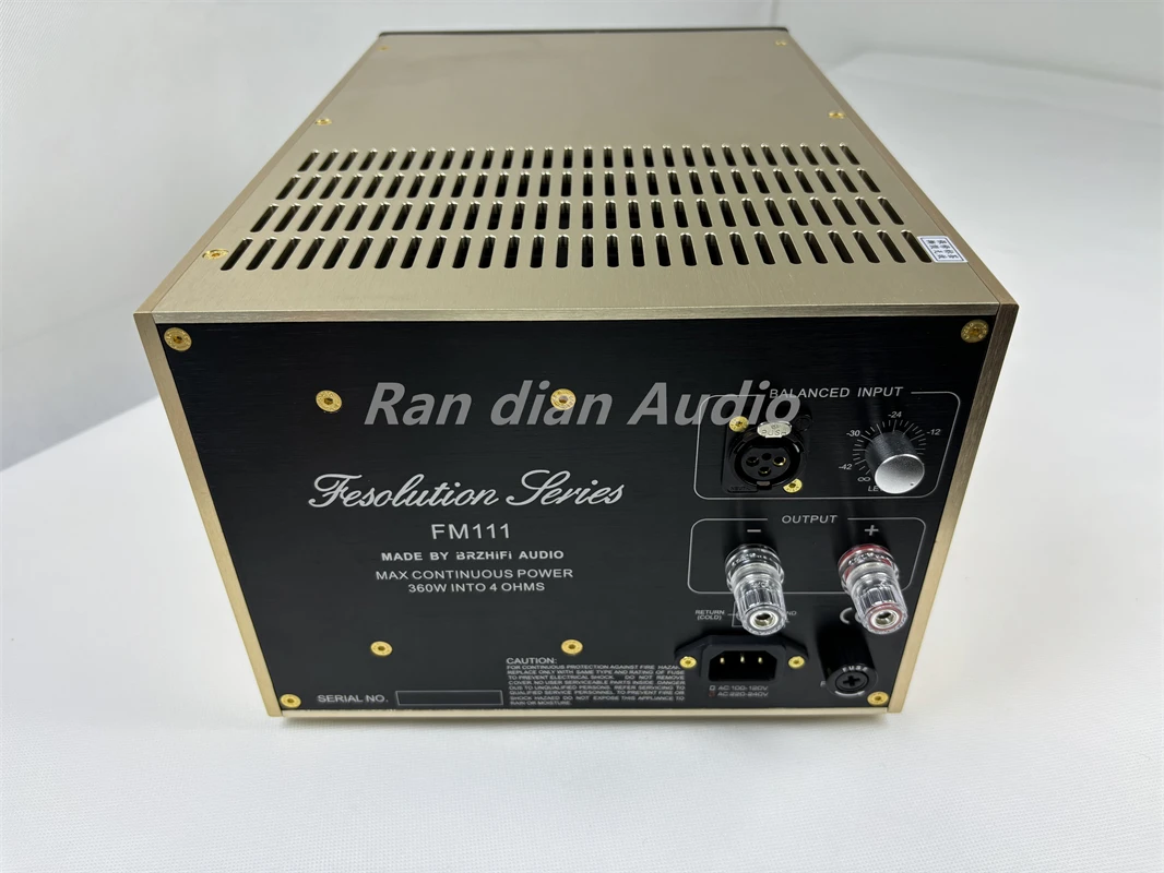 Direct Engraved FM111 Circuit Single Channel Split Type High-power Amplifier Post amplifier 360W*2(1pair)XLR Balance,Mono output