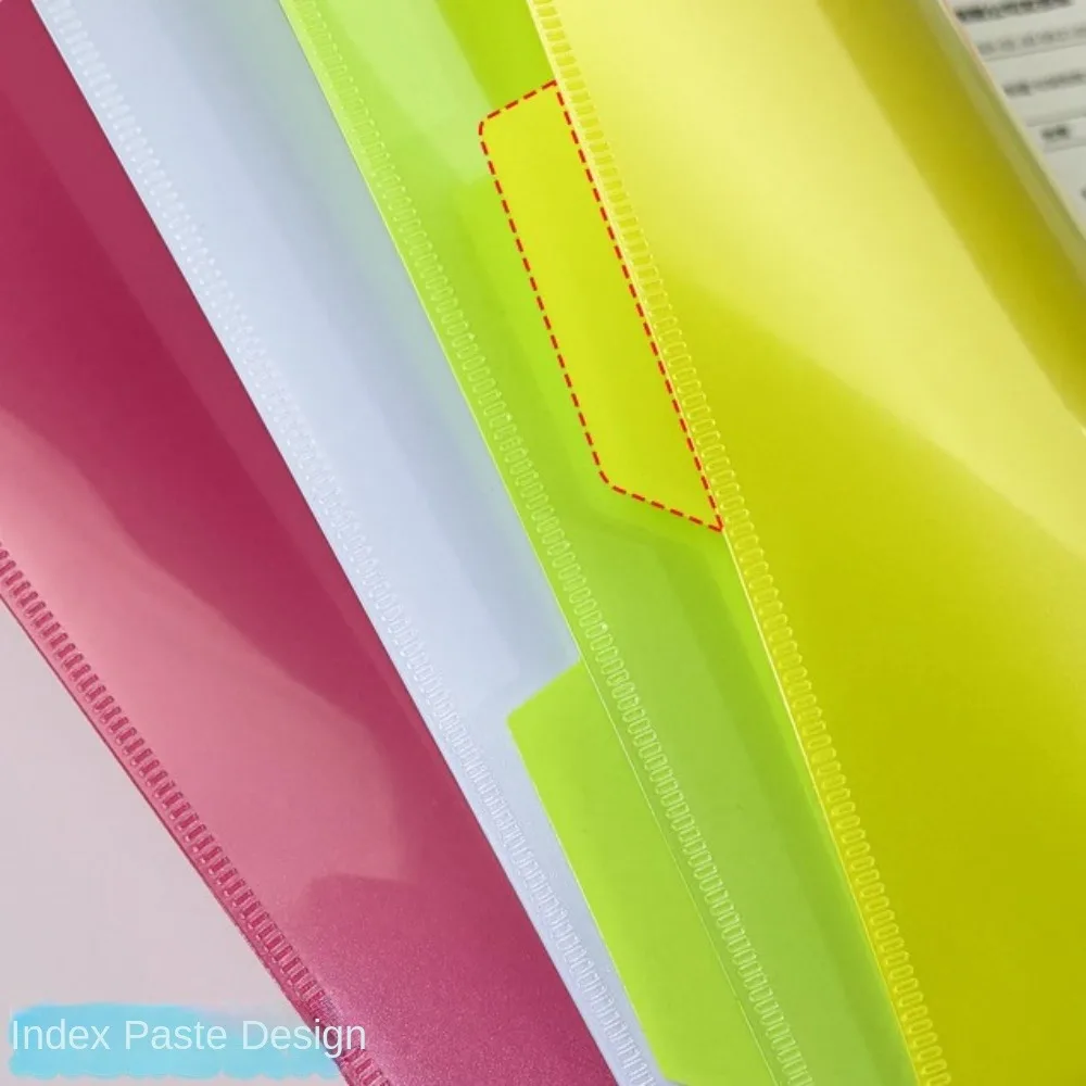 5Pcs Document Organizer Index Page Folders Colored Labels with Pockets and Tabs Binder Dividers Pockets Wear-Resistant Separator