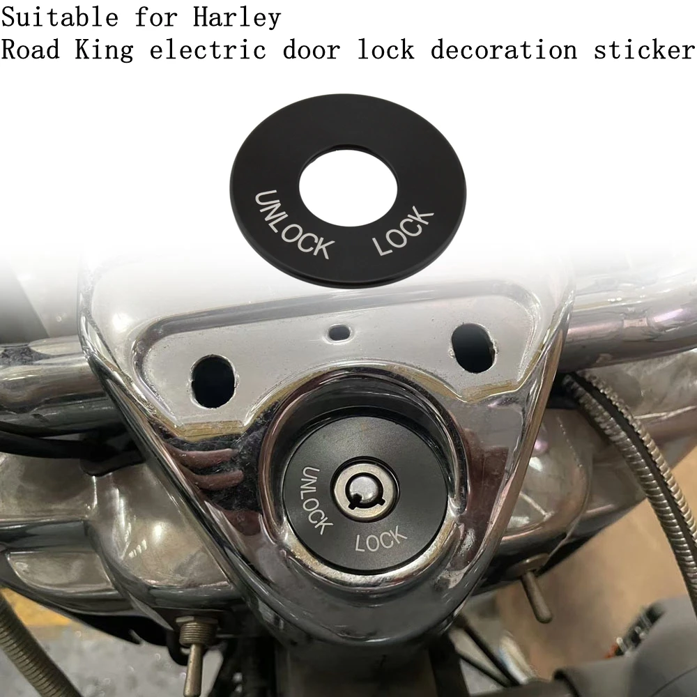 Suitable for Motorcycle Harley Road King Electric Door Lock Decoration Sticker Fits 1994-up FLHR Road King Model