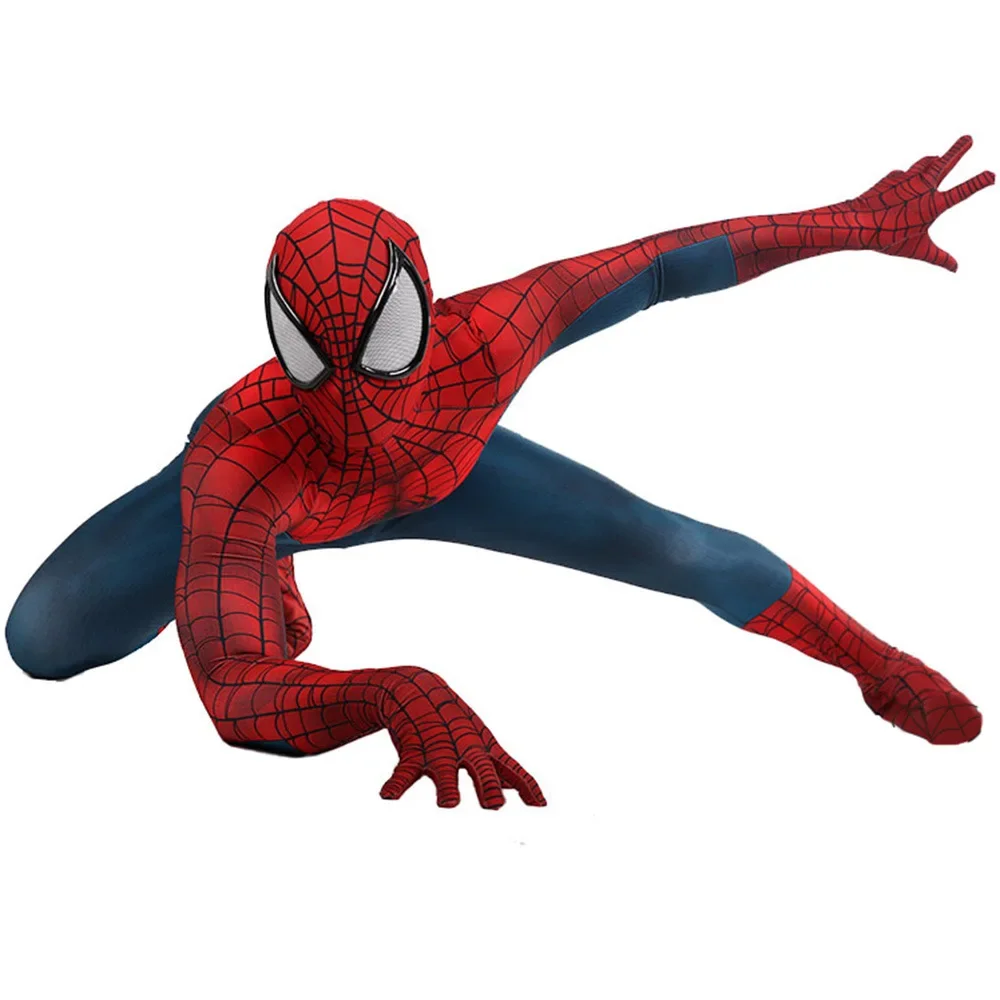 Spiderman Cosplay Traje Adulto, Jogo Borda do Tempo, Bodysuit de Super-Herói, Elastano, Roupas Zentai, Halloween, Fantasia