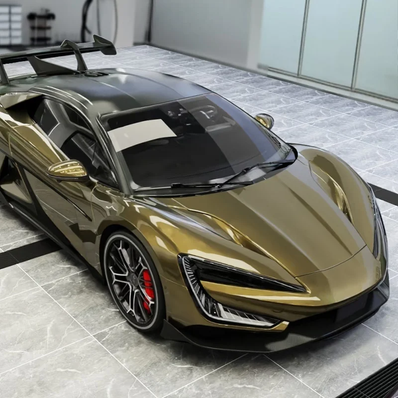 

High Quality Metallic Midnight Gold Color PPF TPU Gloss Paint Protection Film for Car Self Repair Color TPU PPF