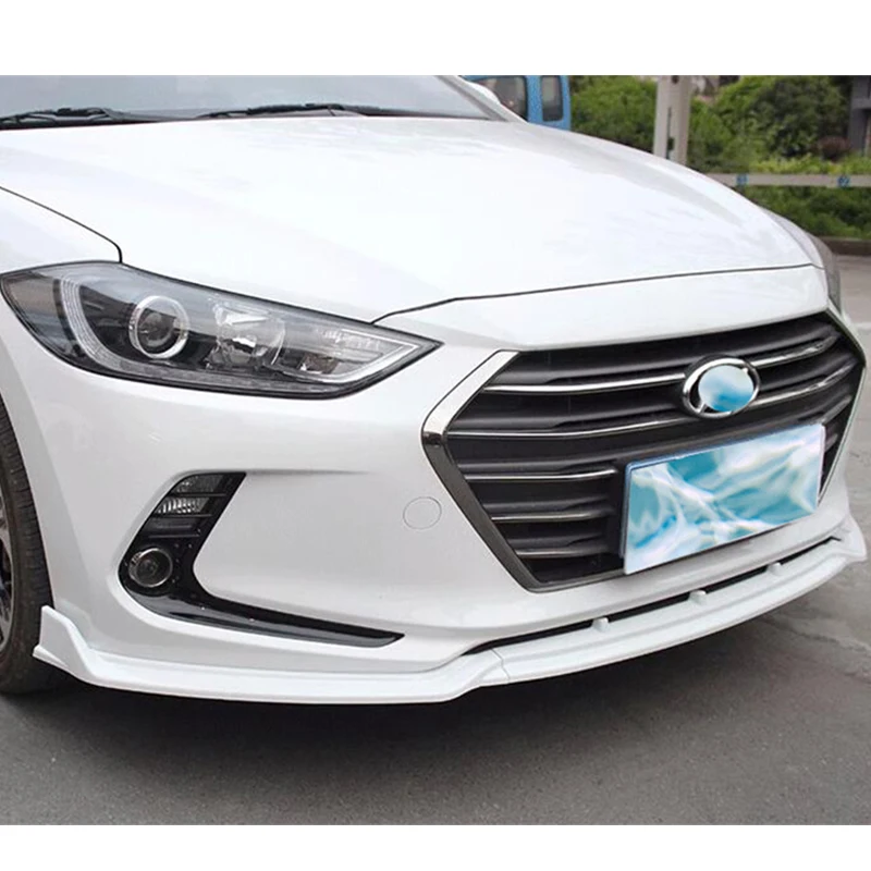 

Для Hyundai Elantra 2016-2021 год, передний диффузор, бампер, разделитель для губ, анти-столкновение, белый, черный комплект кузова, аксессуары