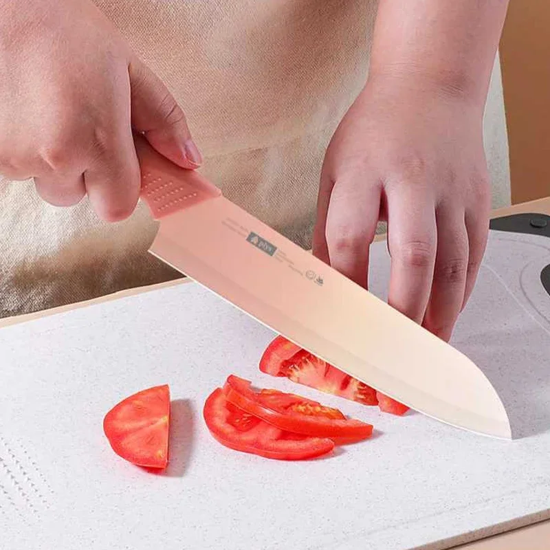 Kitchen knife Chef\'s special high appearance level gradation powder kitchen knife, sharp fruit and vegetable cutting hand knife