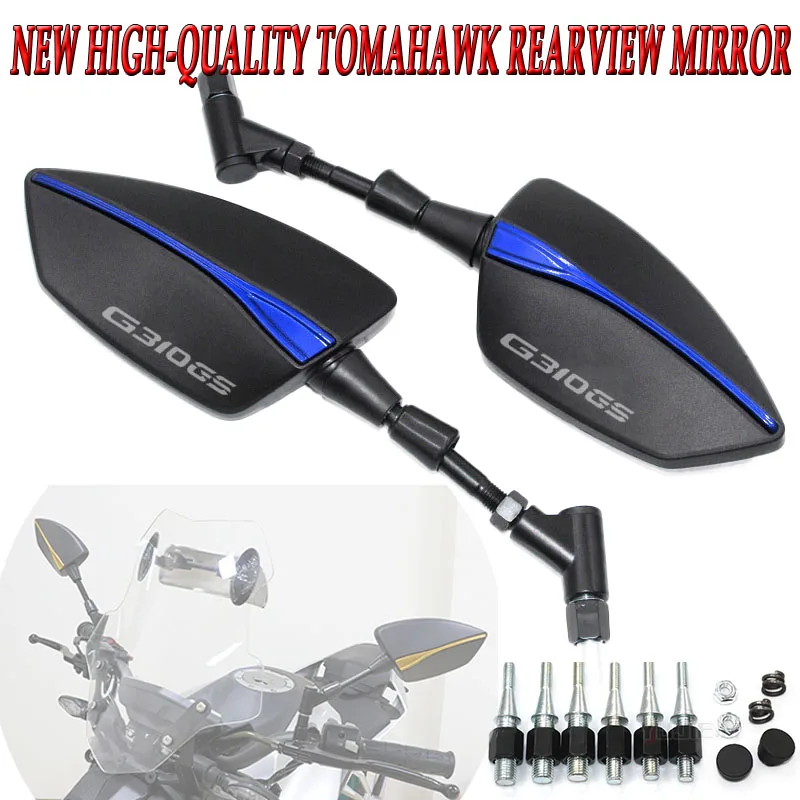 For  G310GS G310R G310GS G310R 2017-2023 Motorcycles, Adjustable side view mirror and rearview mirror, Universal 8mm, 10mm