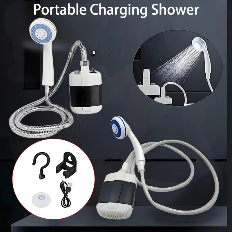 Outdoor Camping Shower Portable RV Shower Handheld Rechargeable Battery Powered Type Shower Head Outdoor RV Camping Accessoires