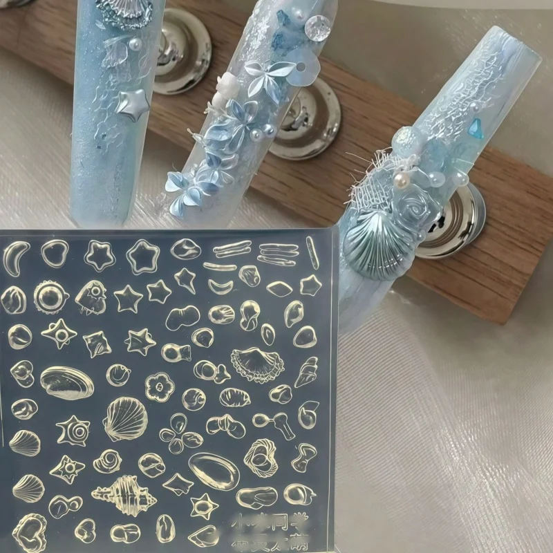 Summer Feel Shell Butterfly Chain 3D Nail Art Decorations Essential for Nail Artists Nail Mold Accessories