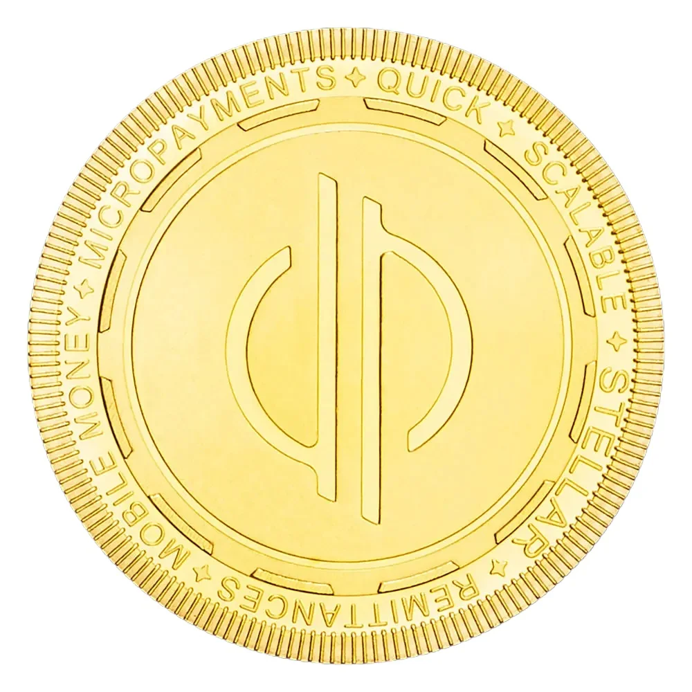 STELLAR Crypto Physical Souvenir Coins Gold Plated Bit Virtual Crypto Currency Commemorative Coin