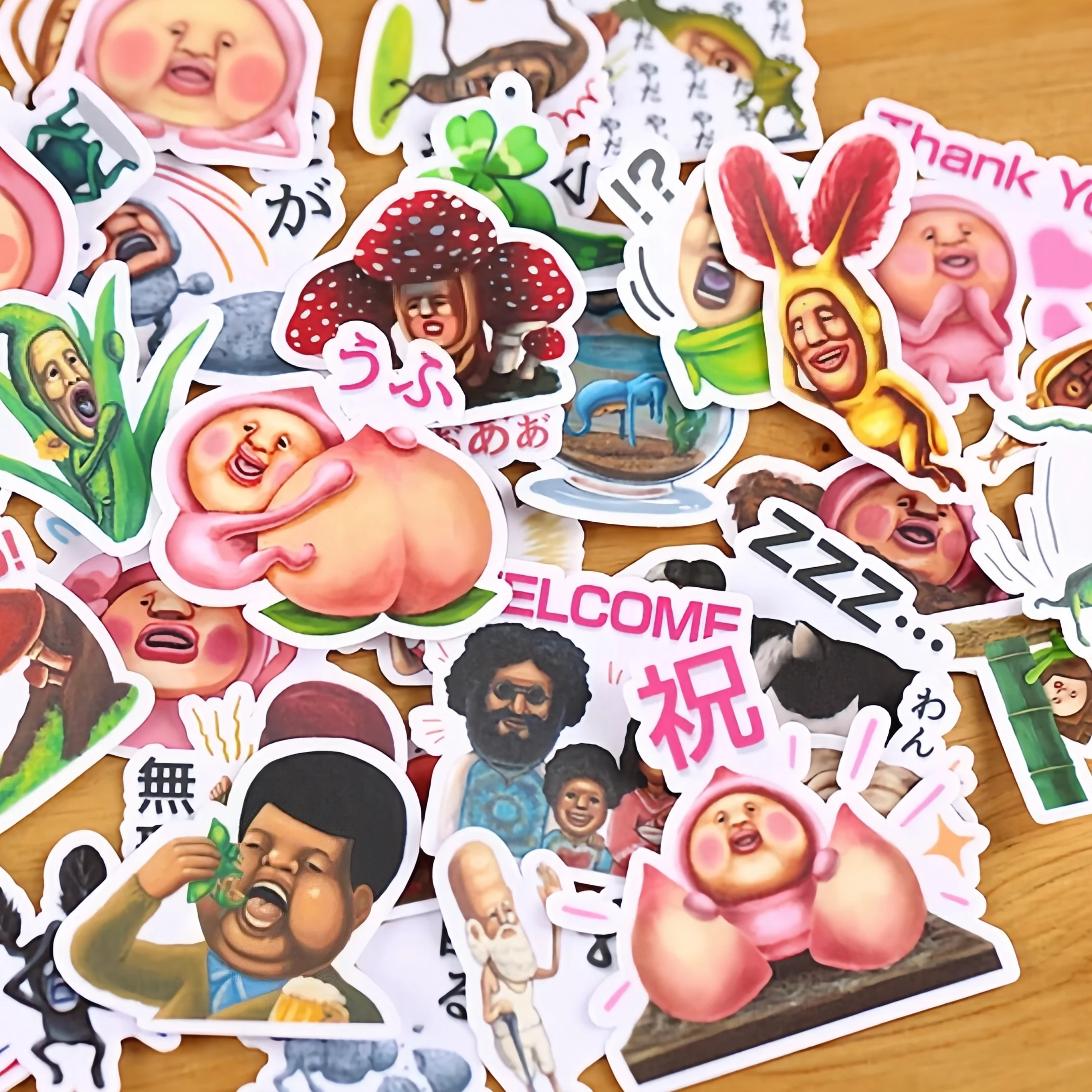 40pcs Creative Cute Self-made Peach People Scrapbooking Stickers /decorative Sticker /DIY Craft Photo Albums Kawaii