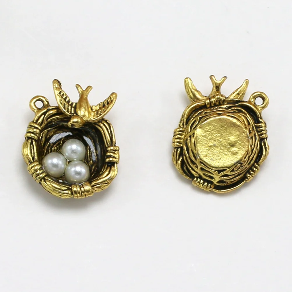 

10Pcs Nest Pendant Charms Made of Alloy for DIY Jewelry Making Necklaces Bracelets Scrapbooking Accessories