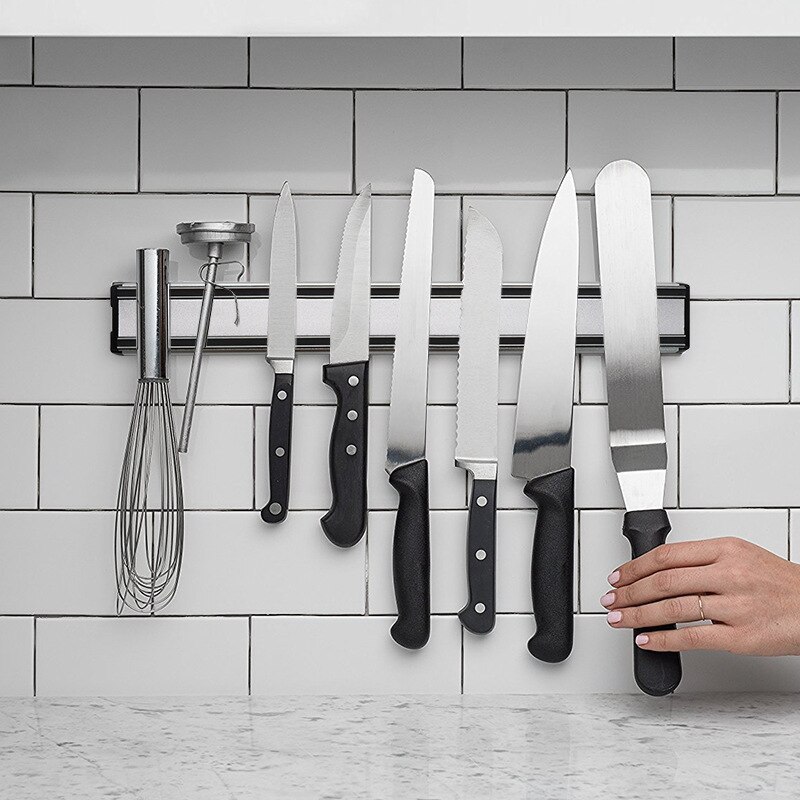 1pc Maximize Your Kitchen Space with This Magnetic Knife Strip Steel Knife Bar for Holder RackUtensils Tools 