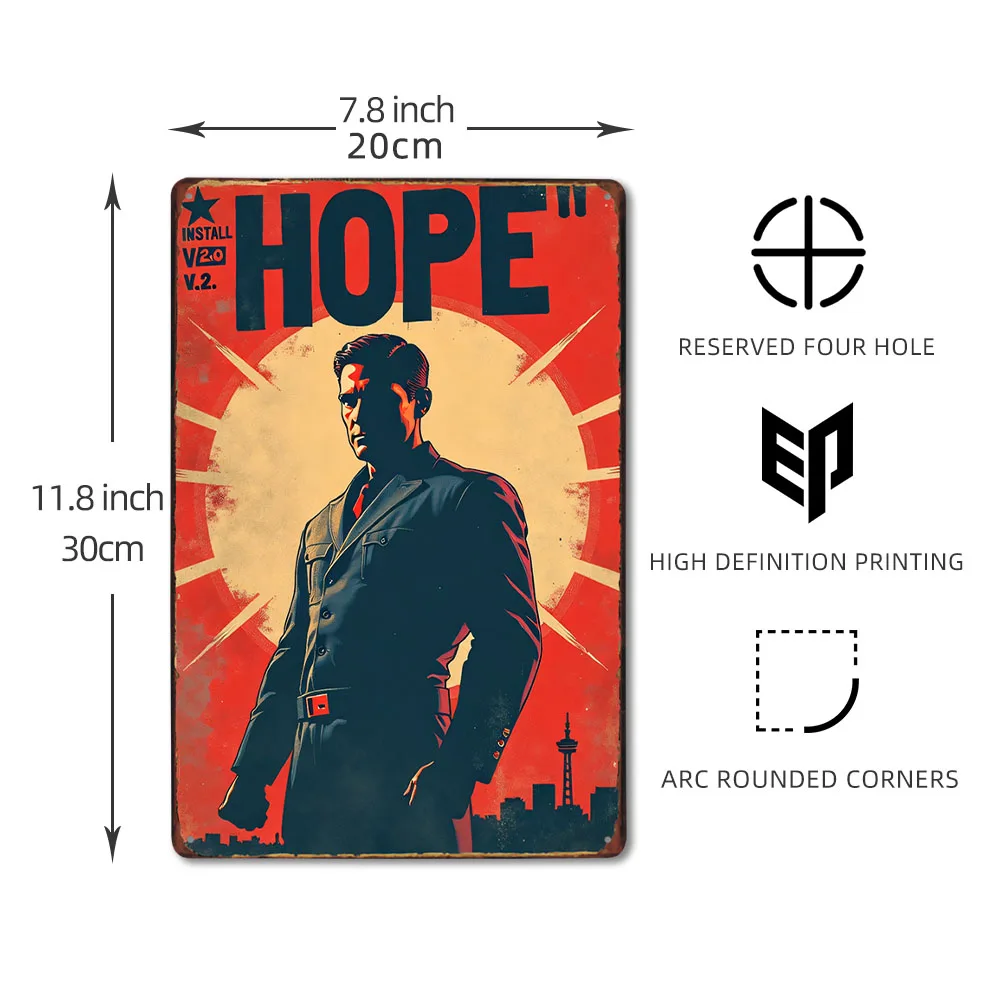 شعارات روح الدعابة خمر معدن القصدير جدار ديكور فني غرفة المعيشة الرجعية المشارك غرفة نوم مكتب الصالة الرياضية الديكور