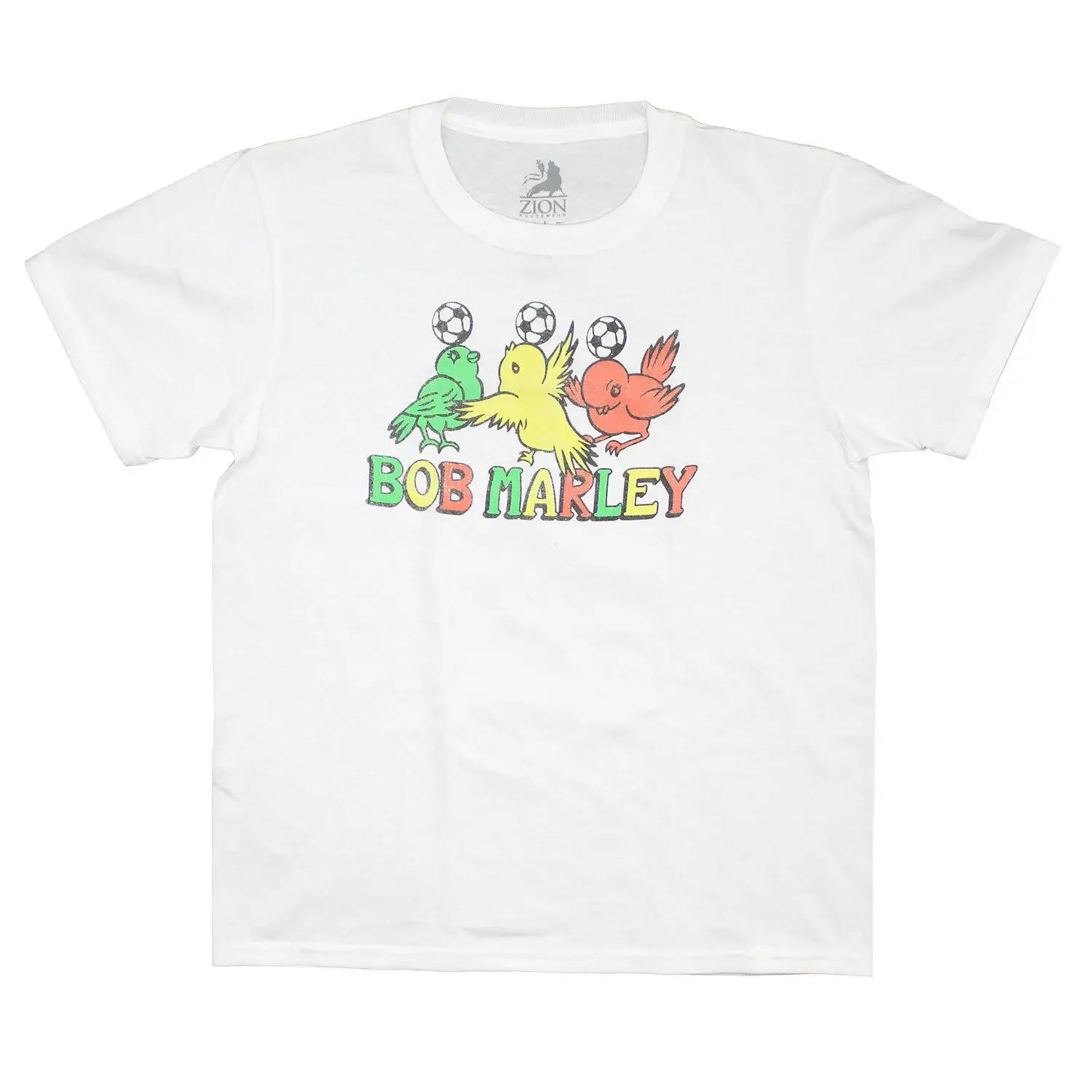 Boys' Bob Marley Three Little Birds T Shirt White Youth Large