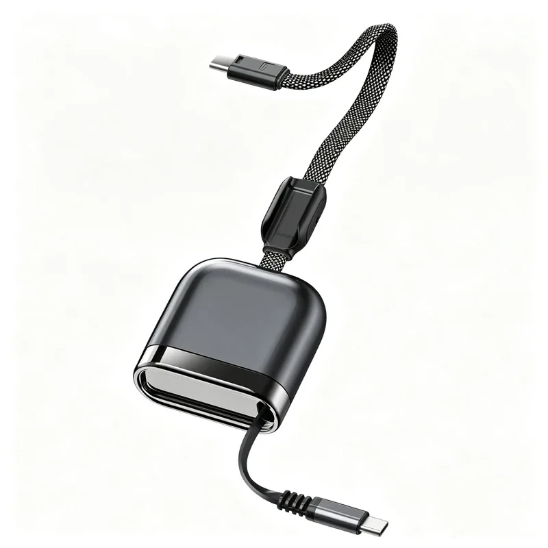 240W 5A USB C Type C Fast Charging Cable,Single Head Retractable Charger Cord for iPhone 17 Samsung Braided Data Wire
