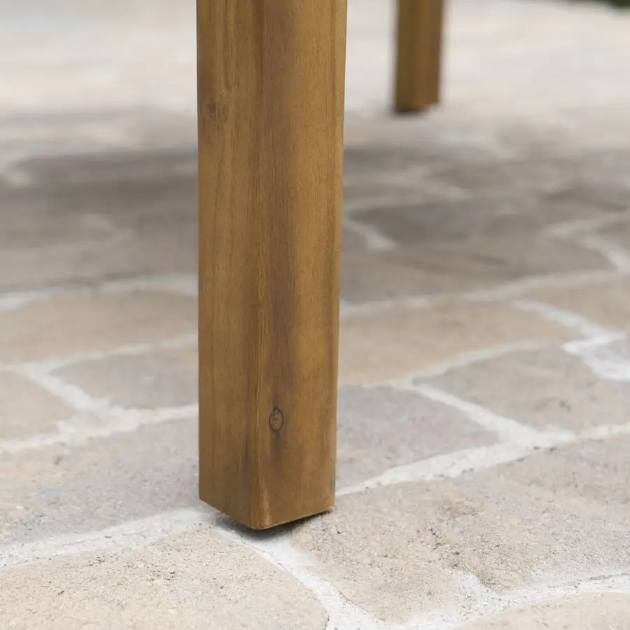 Table basse d'extérieur Perla en bois d'acacia, finition teck, marron