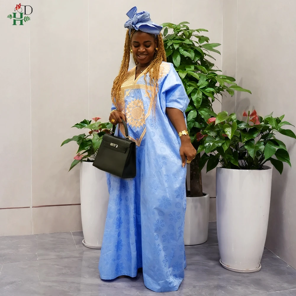 アフリカの女性用プラスサイズドレス、伝統的な刺繍バジンリッチローブ、パーティー、ウェディングドレス、デイリーアンカラガウン2025