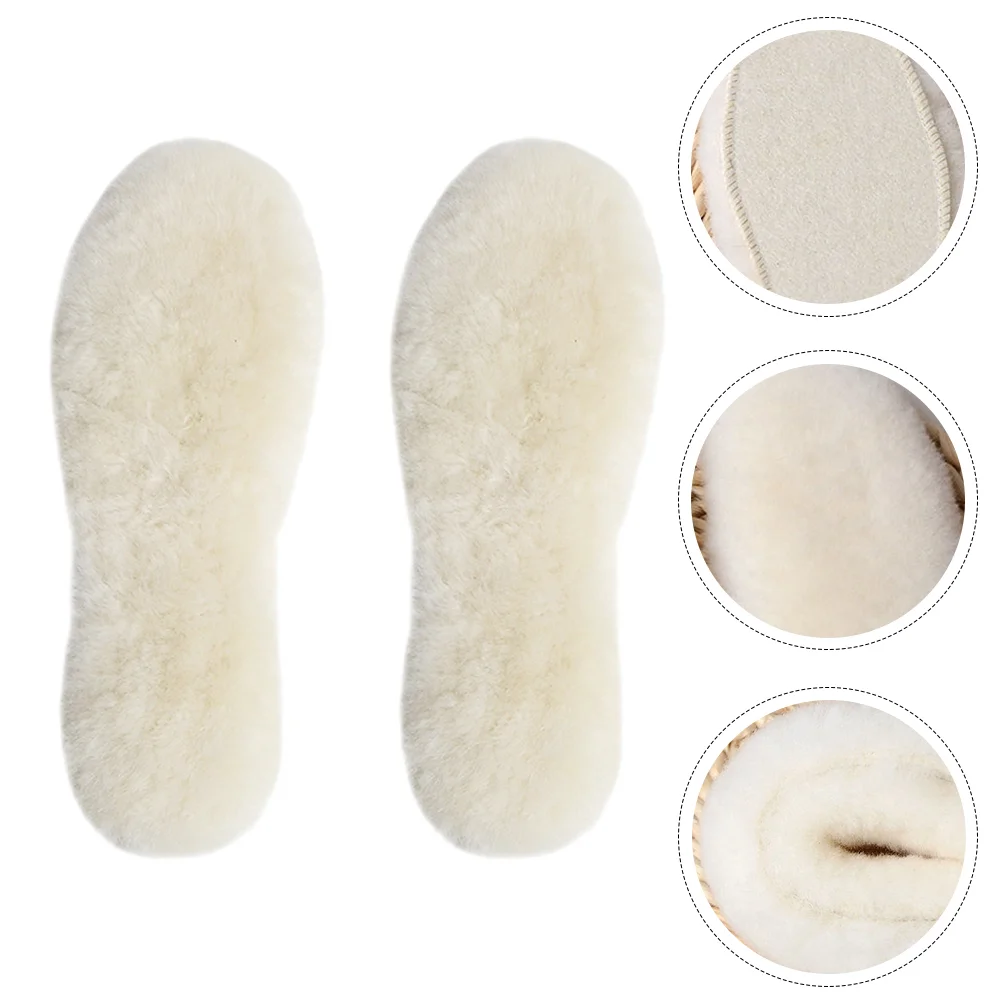 

Rabbit Fur Insole Keep Warm Insoles Lambswool Cold Protection Shoe Pads Anti-cold