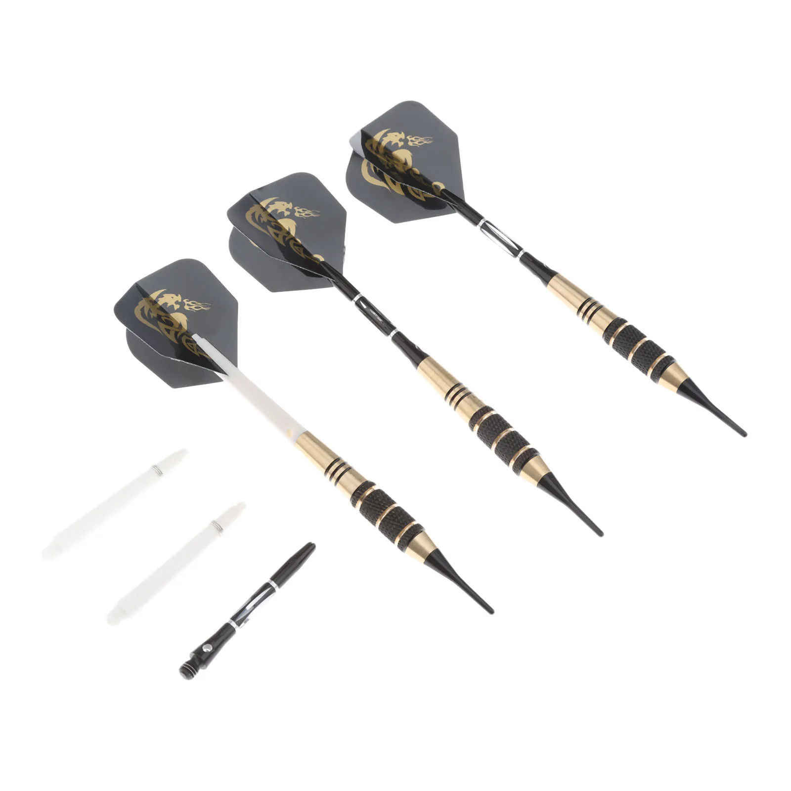 3pcs with Box New Style Cavalier Darts Flame Dragon 18g High-end Soft Dart High Grade Copper Rods Electronic Darts Set 18 Grams