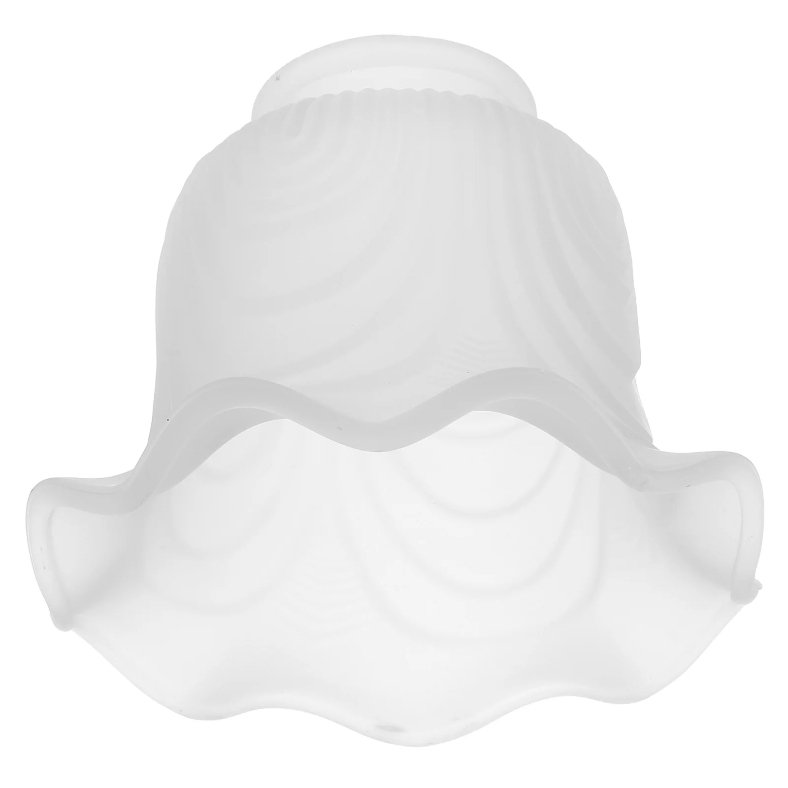 

Glass Lamp Shade Modern Romantic Pendant 43mm Hole Diameter Small Flower Design White Ceiling Light Living Dining Room