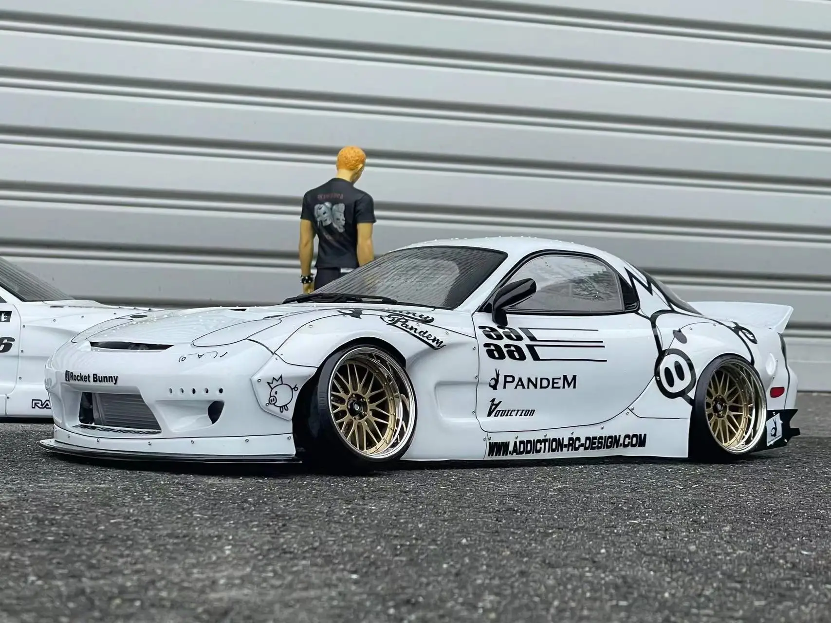 Addiction Ma*da Rx7 Rocket Bunny 1/10RC drift case AD-HB13 CLEAR BODY