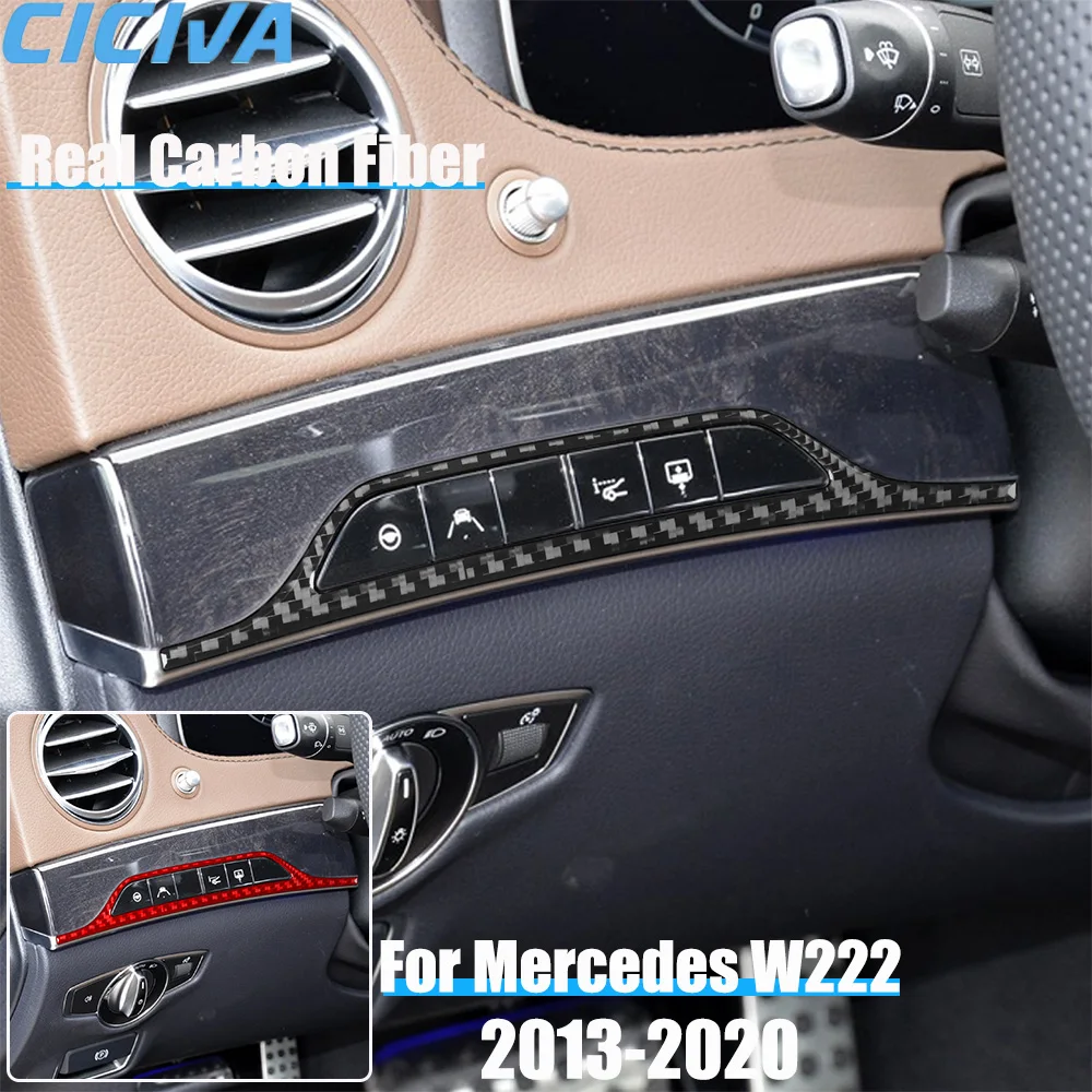 

Real Carbon Fiber Car Accessories Lane Assist Cover Sticker For Mercedes Benz W222 S-Class/Maybach 13 14 15 16 17 18 19 2020