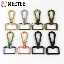 5/10Pcs Meetee 16-50mm Metal Buckles Lobster Clasp for Bag Strap Swivel Clasps Trigger Clips Dog Collar Hook DIY Leather Craft