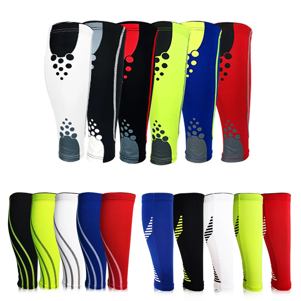 1Piece Sports Calf Compression Sleeve Shin Splint Support Guard Leg Protection Sock Cycling Running Basketball Football Tennis