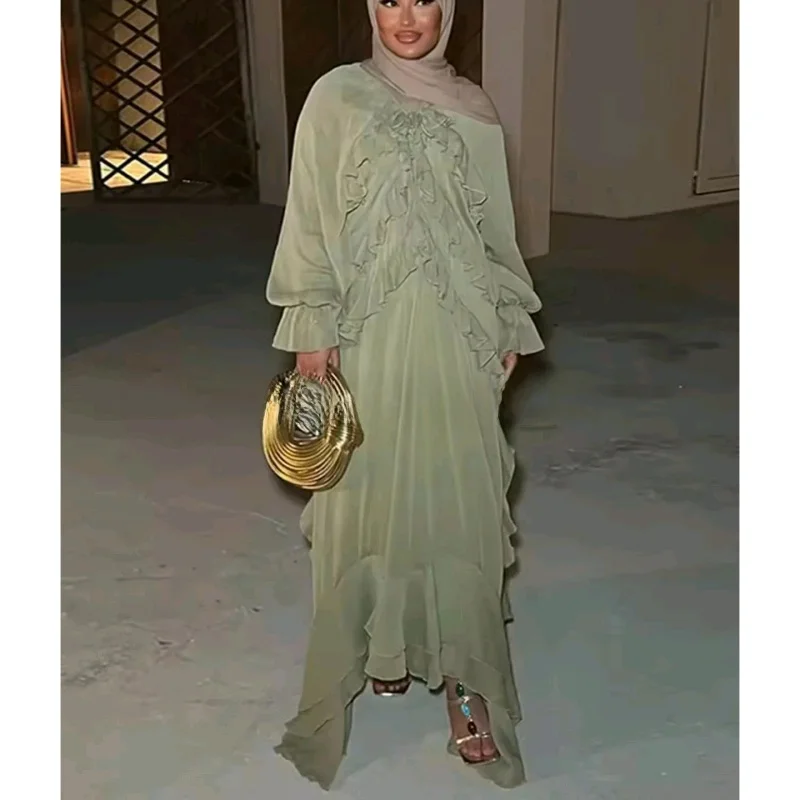 Verão novo vestido f estilo coreano suave em camadas decoração renda decote em v manga crida cinto vestido drapeado...